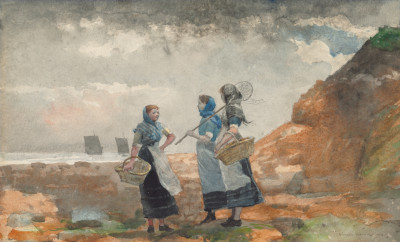 Three Fisher Girls, Tynemouth Winslow Homer